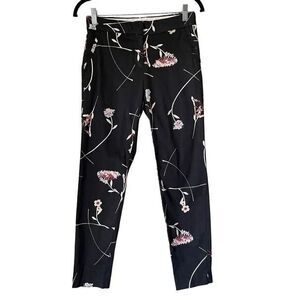 J1 H&M‎ Floral Stretch Cropped Chinos Size 4